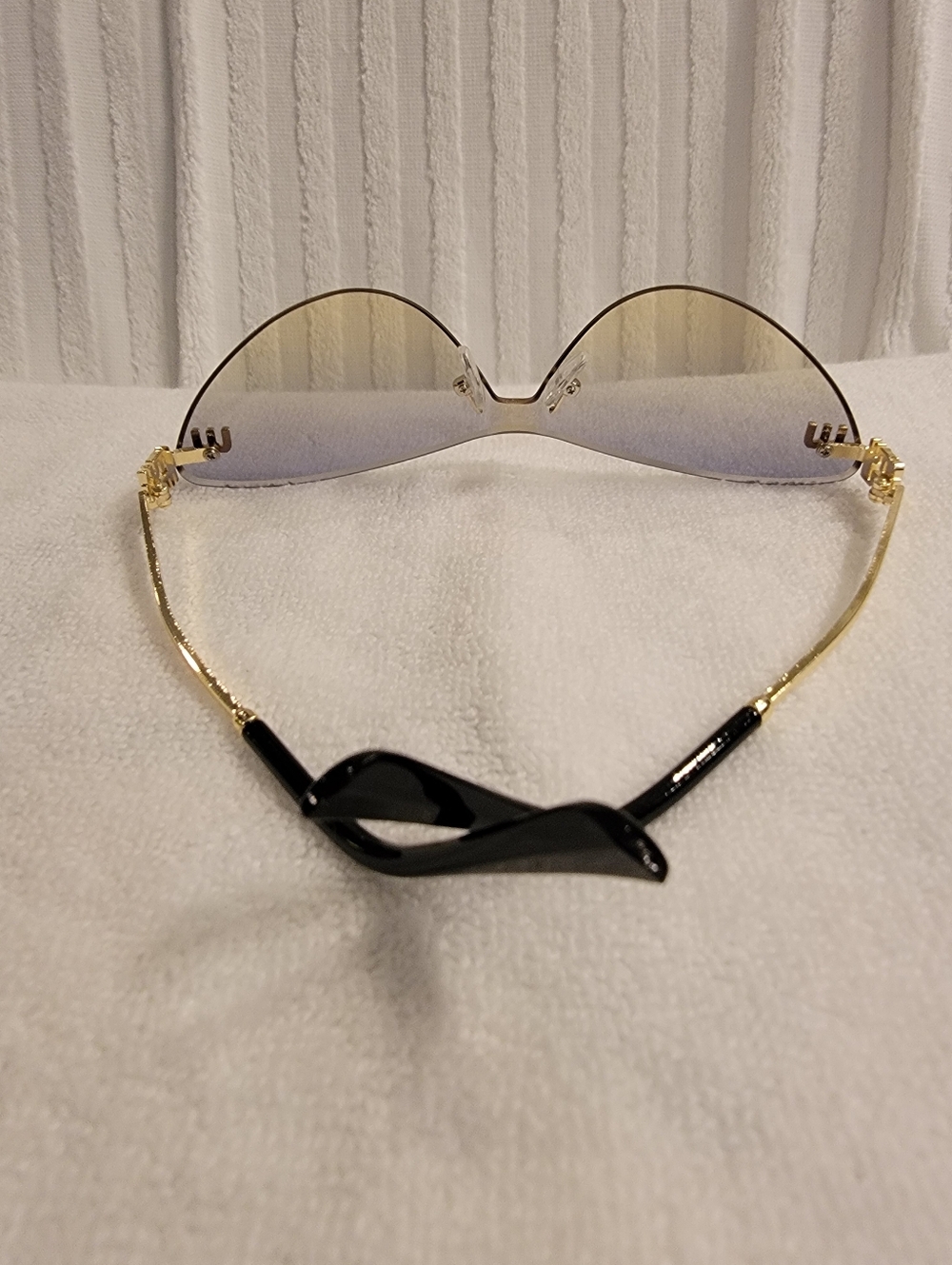 Rimless Gradient Lens Women's Sunglasses - Gold Accent - Picture 2 of 3